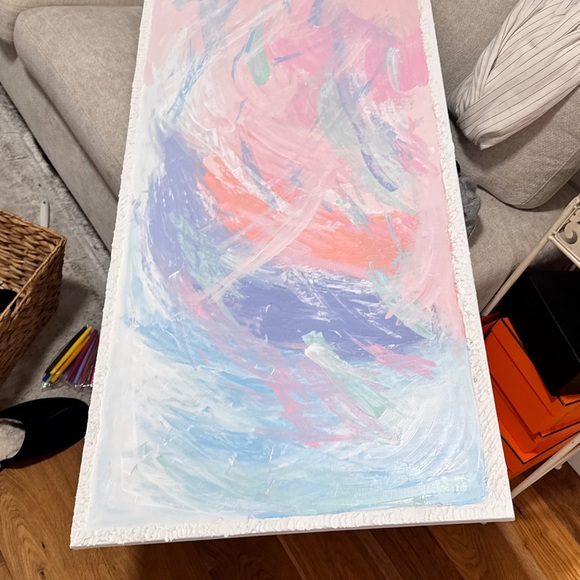 Abstract Pastel Canvas Art